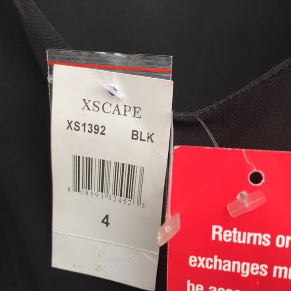 Xscape By Joanna Chen beaded halter luck cross back formal - Picture 7 of 9